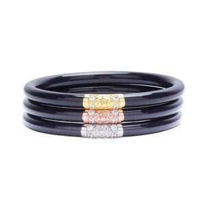 BUDHAGIRL Three Kings All Weather Bangles Navy | Large | NWT